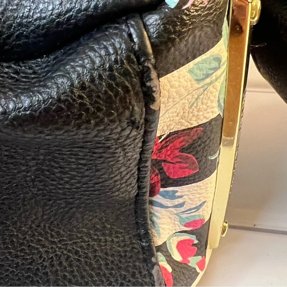 Betsey Johnson Floral Patterned Backpack with Bow Detail